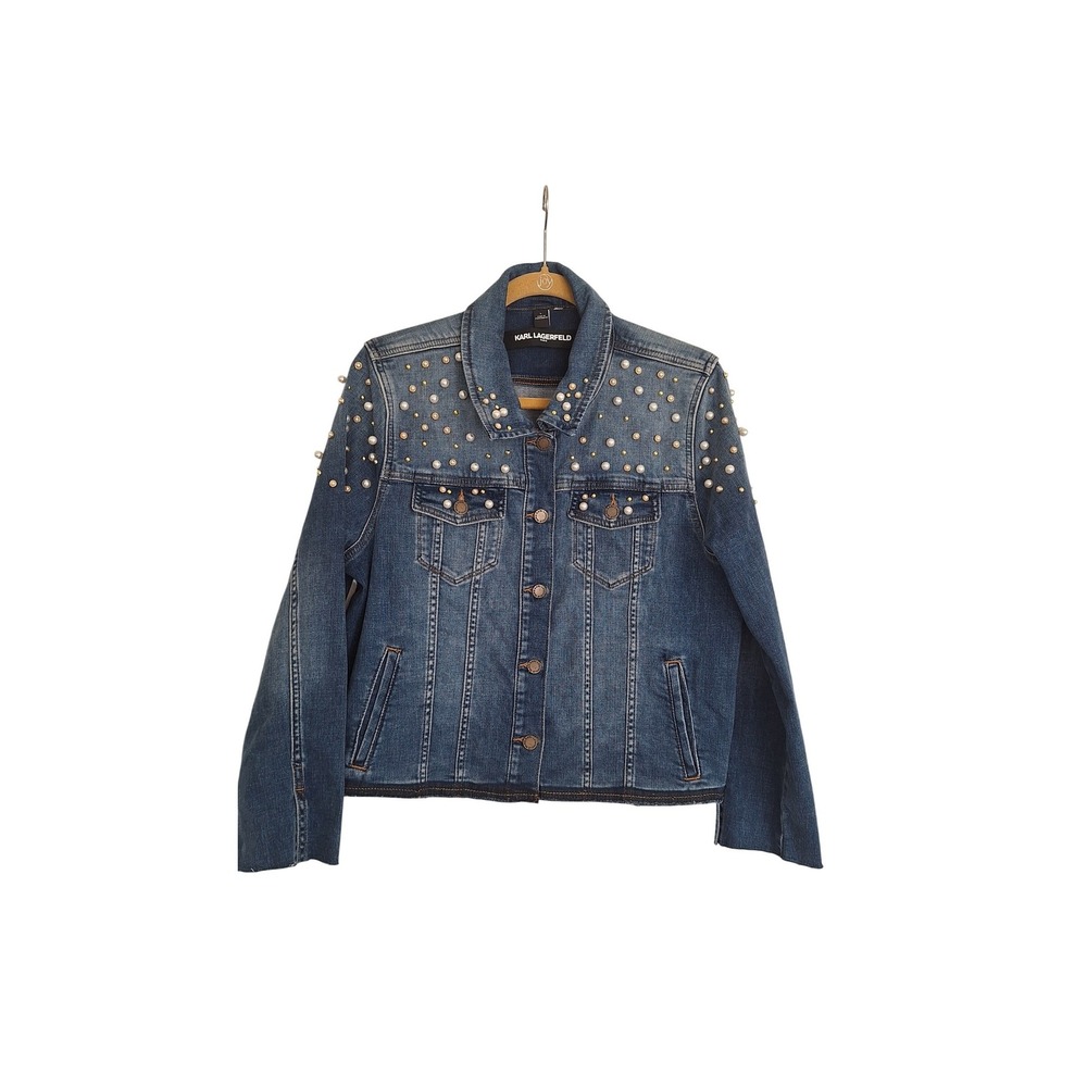 Karl Lagerfeld Size Small Blue Cotton Denim Jacket‎ size L